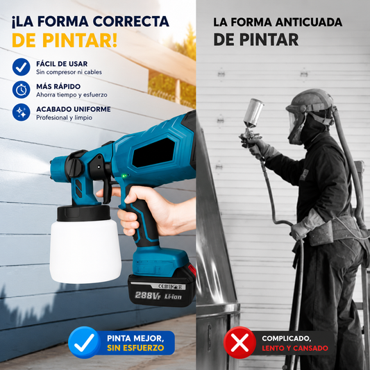 Pintado-Pro™ | Pulverizador de Pintura Eléctrico Inalámbrico