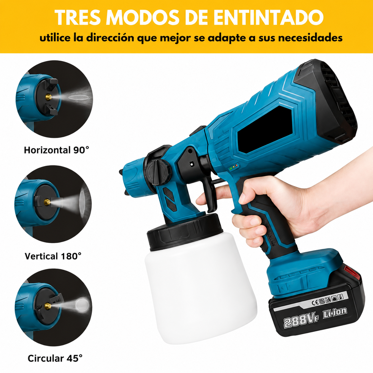 Pintado-Pro™ | Pulverizador de Pintura Eléctrico Inalámbrico