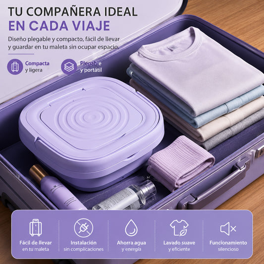 Lavadora Portátil 9L Para Espacios Pequeños