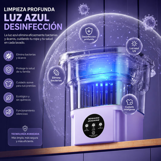 Lavadora Portátil 9L Para Espacios Pequeños