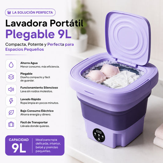 Lavadora Portátil 9L Para Espacios Pequeños